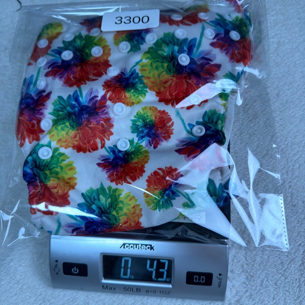 Mama Koala Floral Dahlia Pocket Cloth Diaper Adjustable Snaps Sustainable - Picture 6 of 6